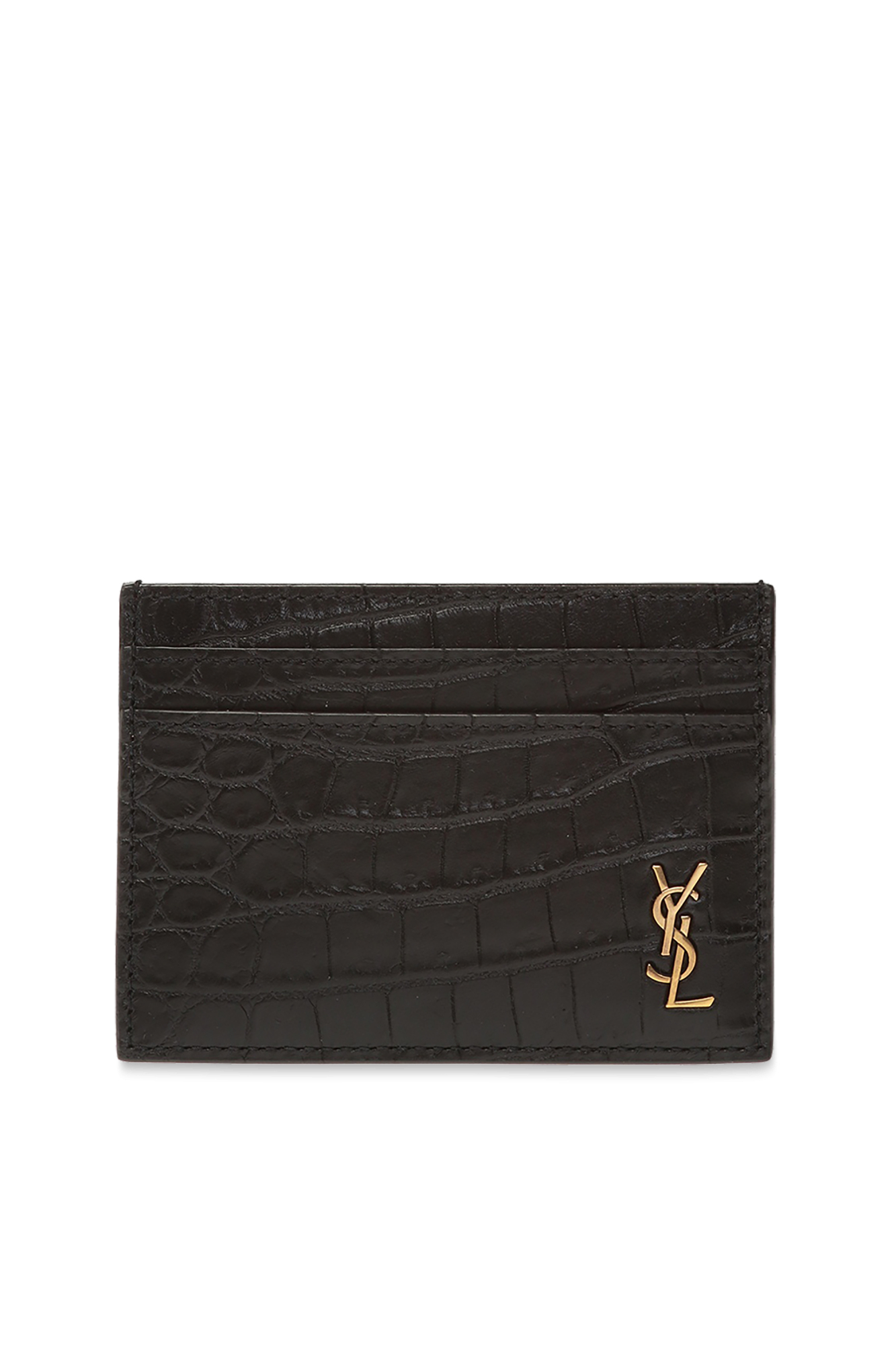 【eee】MOMO L LOGO CARD HOLDER Black Card holder with logo Saint Laurent - Vitkac AS